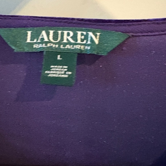 Lauren Ralph Lauren Purple Velvet Military
Tunic Top Shirt Buttons Size Large - Picture 4 of 13